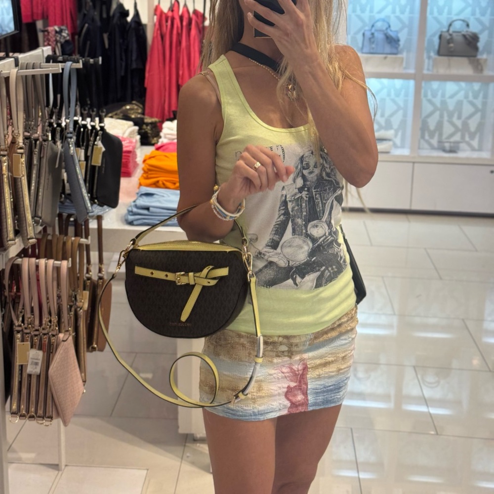 MICHAEL KORS EMILIA HALF MOON CROSSBODY BAG